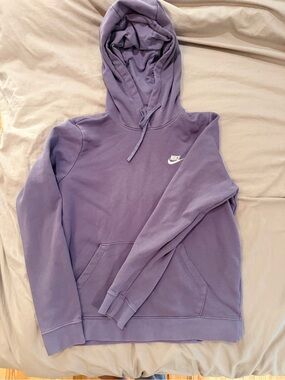 Nike Purple Pullover Hoodie with Black Logo